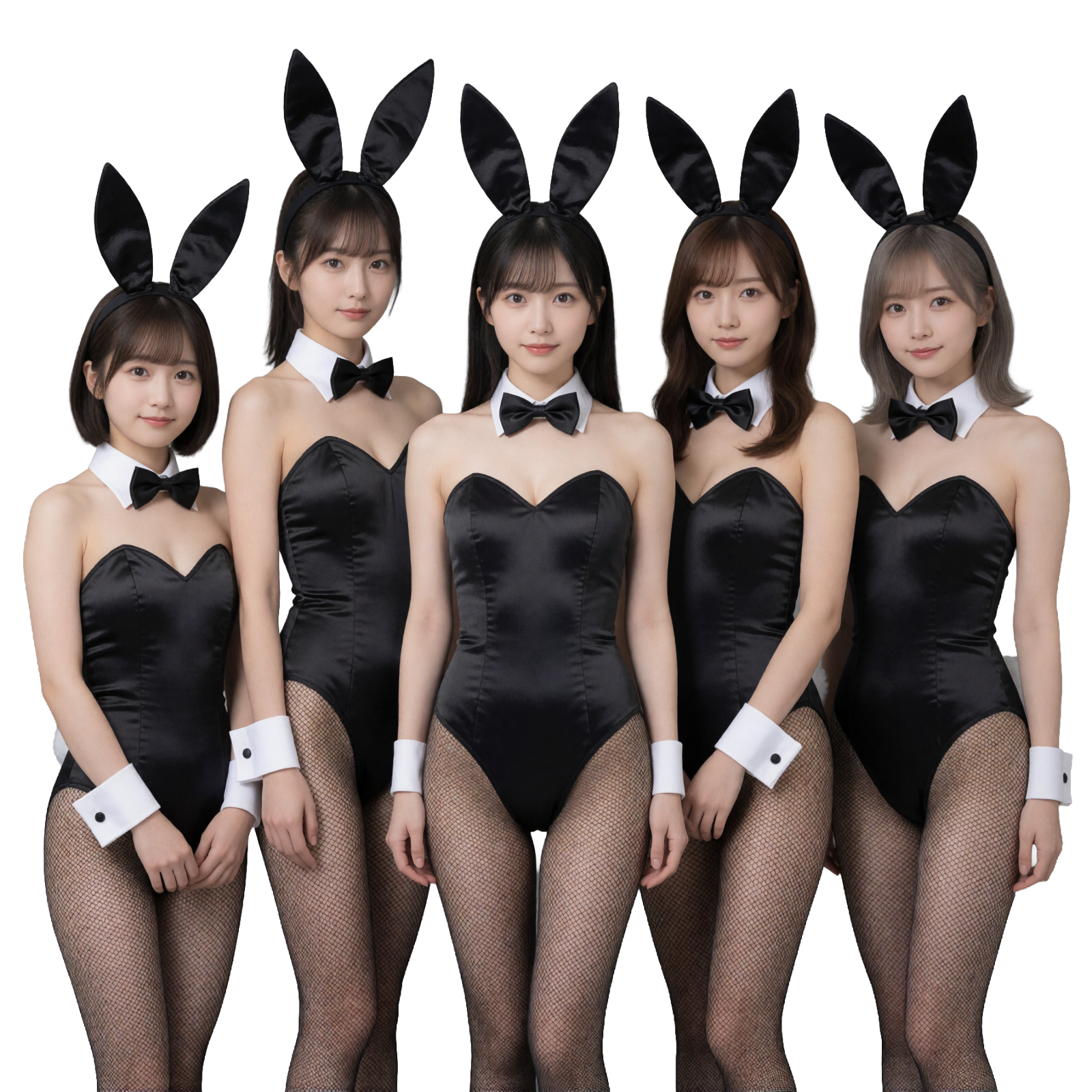 All-inの世界観を表現した5人のバニー。AIイメージ